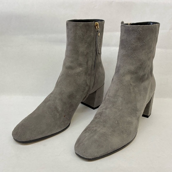 M. Gemi The Corsa grey suede heeled booties size 40 US 9 - Picture 1 of 12